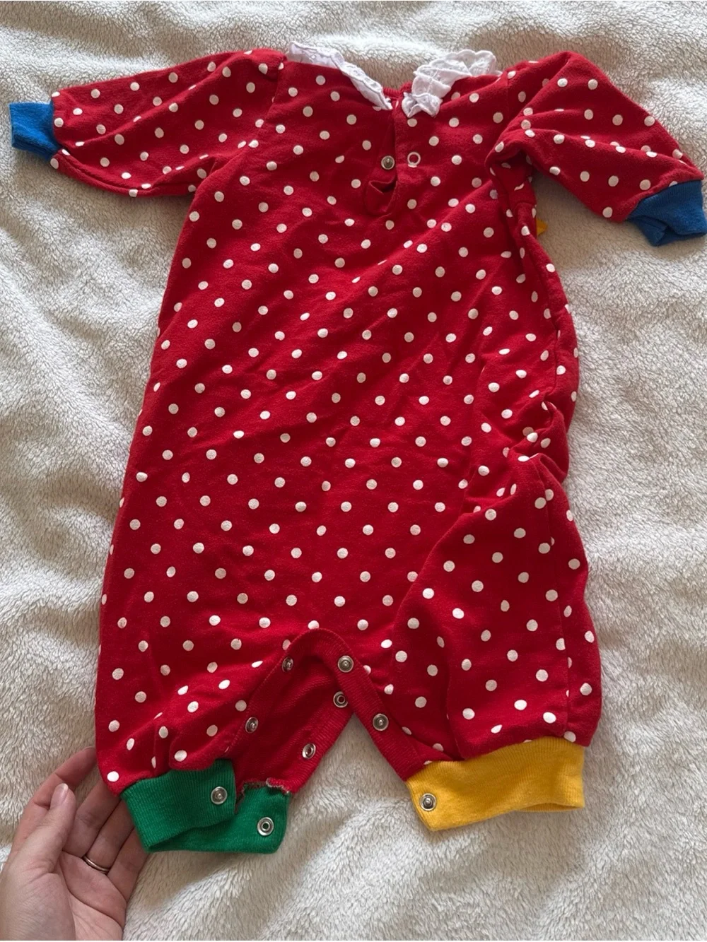 Vintage 90s Buster Brown Play Wear 3-6 Months Romper Girl Kitten Cat USA Made